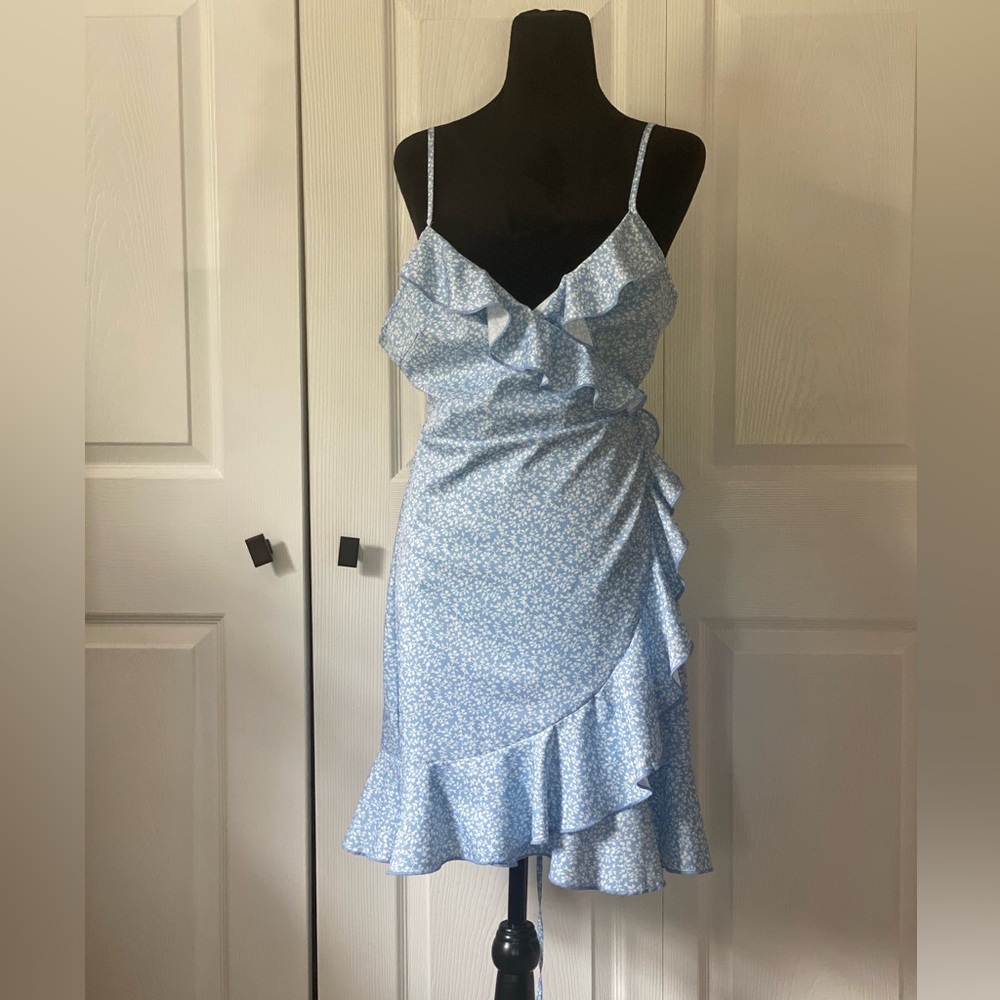 🌸 3 for $12 SHEIN Ruffle Trim Wrap Cami Dress Size M